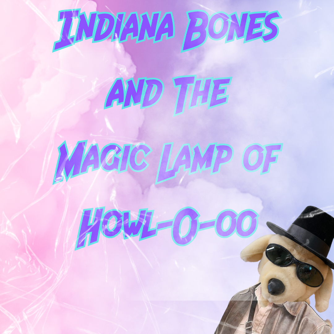 Colored smoked background with Indiana Bones in the the corner